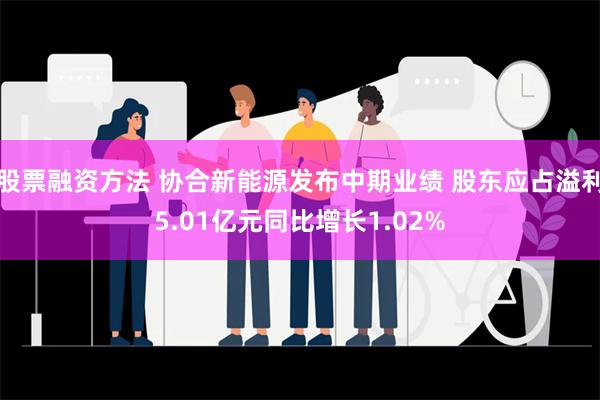 股票融资方法 协合新能源发布中期业绩 股东应占溢利5.01亿元同比增长1.02%